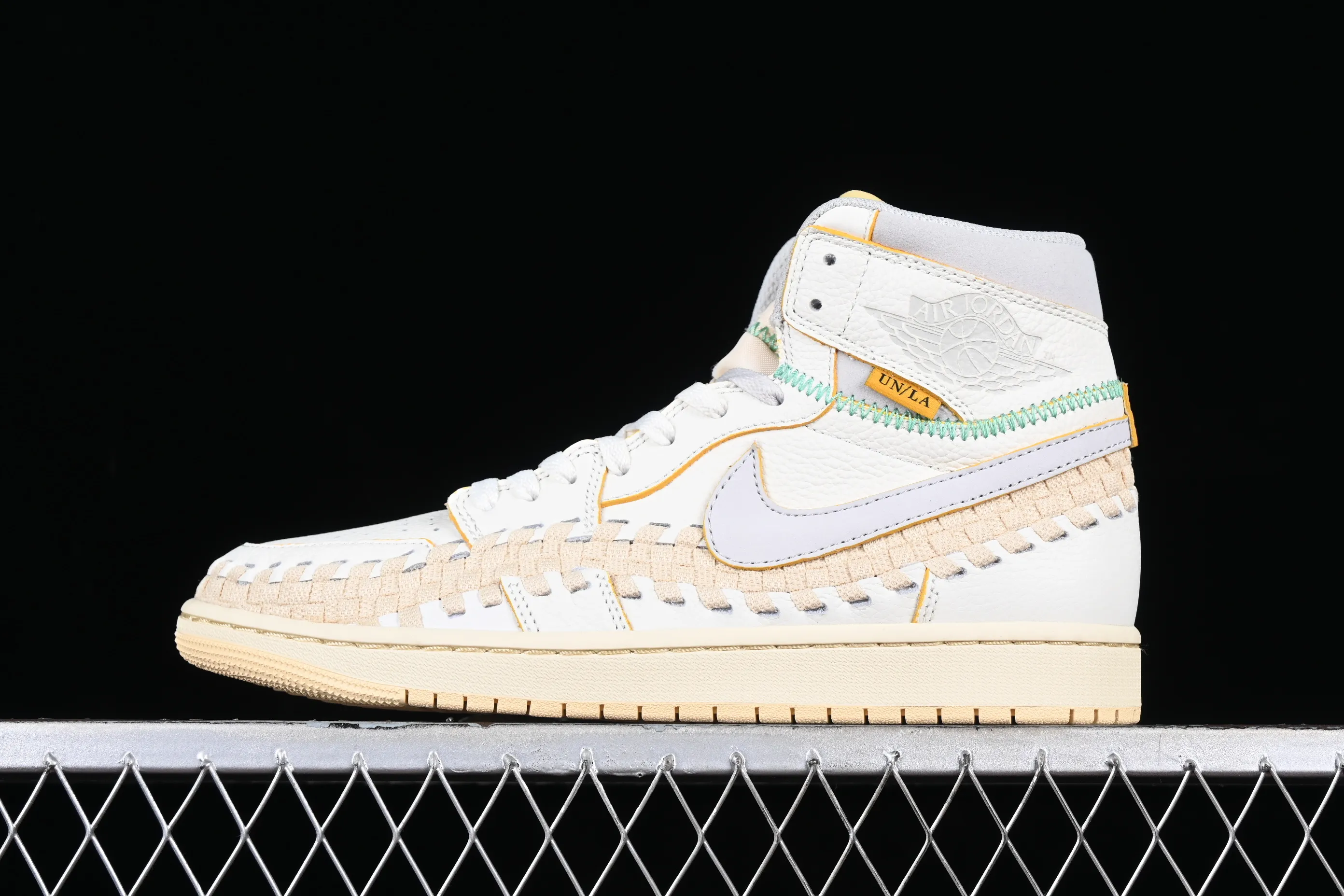 All categories Air Jordan Jordan series basketball shoes Air Jordan 1 High foreign trade version Union x Air Jordan 1 High OG "Woven" AJ1 Joe 1 joint model woven high-top basketball shoes FD2565-100